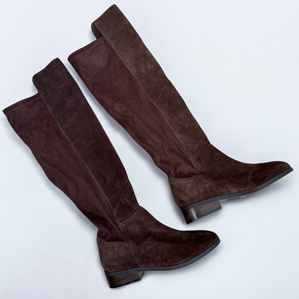 Lucky Brand Women's Brown Suede Calypso Over the Knee Boots Size 5.5M 36